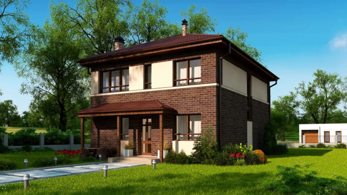 Проект дома Ux24 a v2 - 1 Двухэтажные дома в Украине