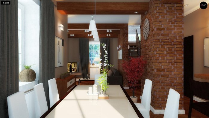 Проєкт будинку U3 - З мансардним поверхом дома в Україні