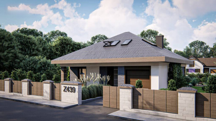 Проект дома U439 - 2 С мансардным этажом дома в Украине