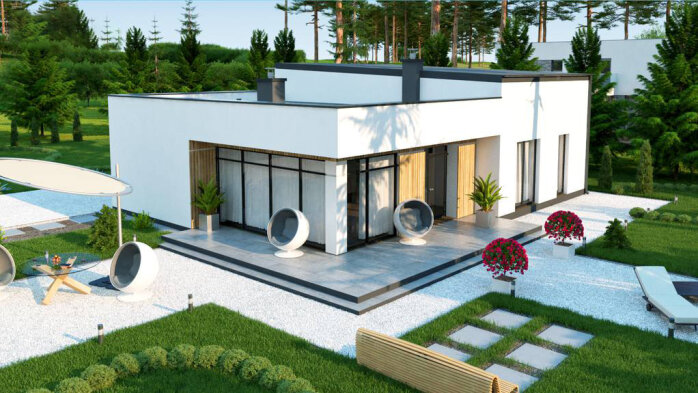 Проект дома Ux35 GL2 - 6 Одноэтажные дома в Украине