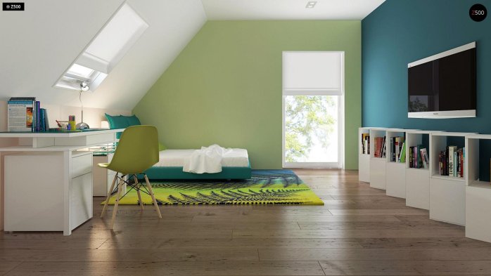 Проект дома U92 - 14 С мансардным этажом дома в Украине