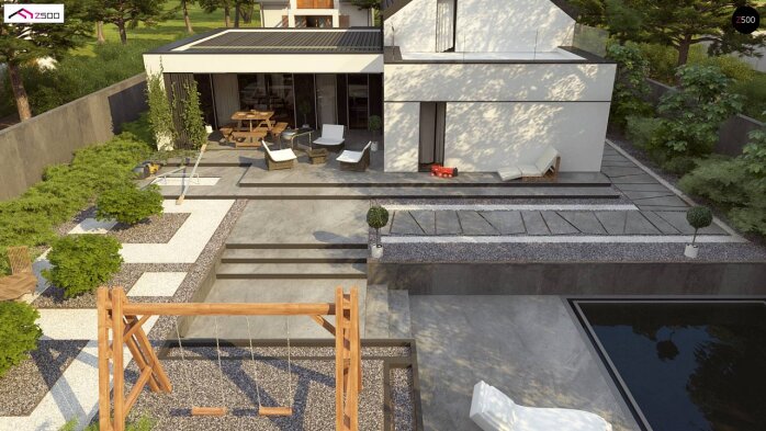 Проєкт будинку U457 - З мансардним поверхом дома в Україні