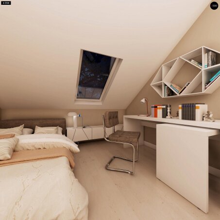 Проєкт будинку U102 - З мансардним поверхом дома в Україні