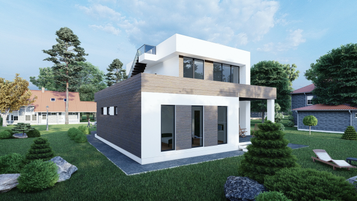 Проект дома DBT 393 - 3 Двухэтажные дома в Украине