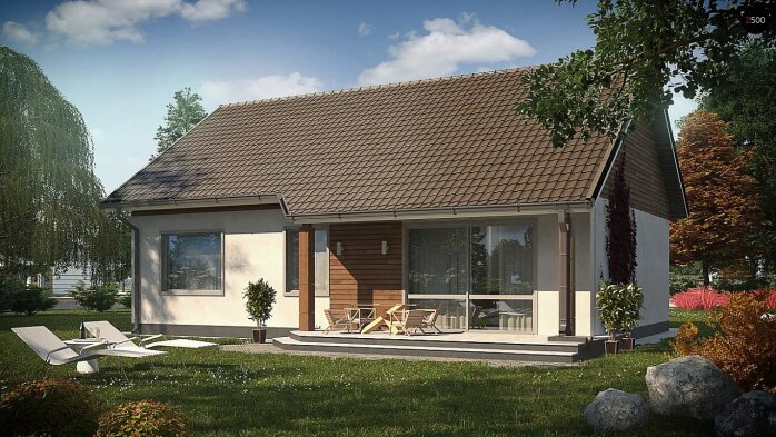 Проект дома U7 35 S - 2 Одноэтажные дома в Украине