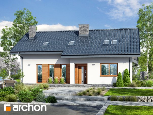 Проект дома Дом в первоцветах (в) - 2 С мансардным этажом дома в Украине