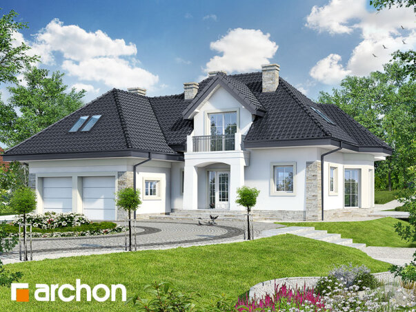 Проект дома Дом в гибискусе вер.2 - 2 С мансардным этажом дома в Украине