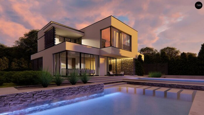 Проект дома Ux86 - 4 Двухэтажные дома в Украине