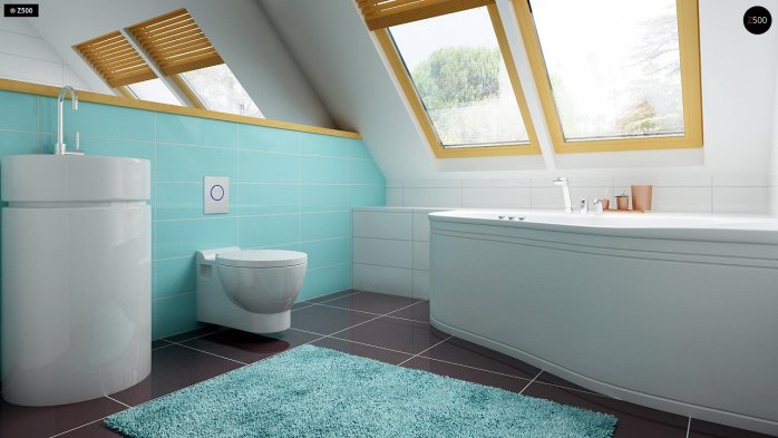 Проєкт будинку U34 - З мансардним поверхом дома в Україні