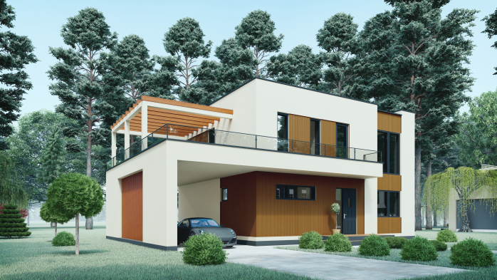 Проект будинку DBT 264 - Двоповерхові дома в Україні