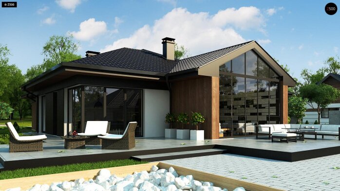 Проект дома U406 - 2 Одноэтажные дома в Украине