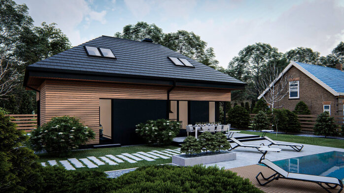 Проект дома U491 - 5 С мансардным этажом дома в Украине