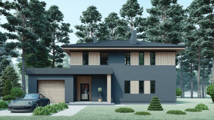 Проект будинку DBT 265 - Двоповерхові дома в Україні