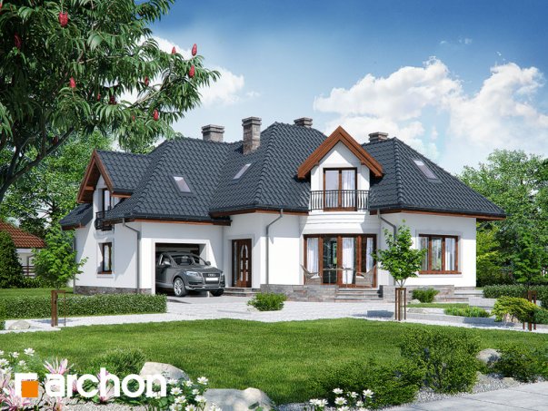 Проект дома Дом в бересклете вер.2 - 1 С мансардным этажом дома в Украине