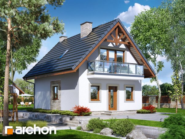 Проєкт будинку Будинок в сон-траві (А) - З мансардним поверхом дома в Україні