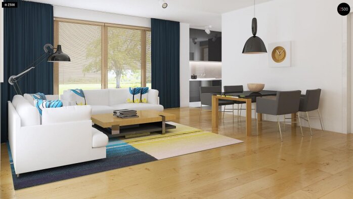 Проект дома Ux35 - 7 Одноэтажные дома в Украине