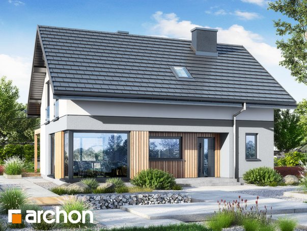 Проект дома Дом в вистерии 8 - 1 С мансардным этажом дома в Украине