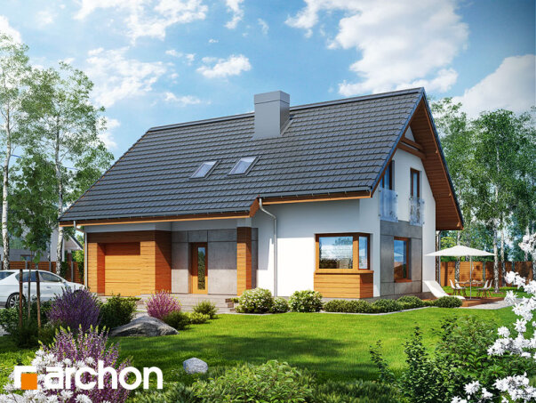 Проект дома Дом в яблонках 2 - 1 С мансардным этажом дома в Украине