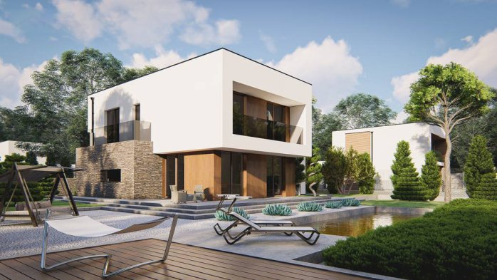 Проєкт будинку Ux215 - Двоповерхові дома в Україні