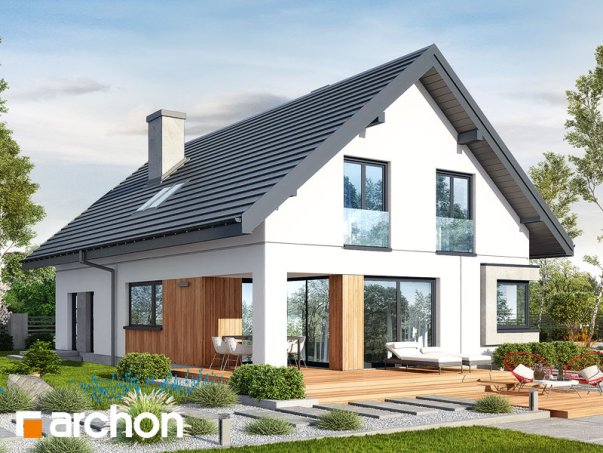 Проєкт будинку Будинок в ізопірумі 6 (Г2) - З мансардним поверхом дома в Україні