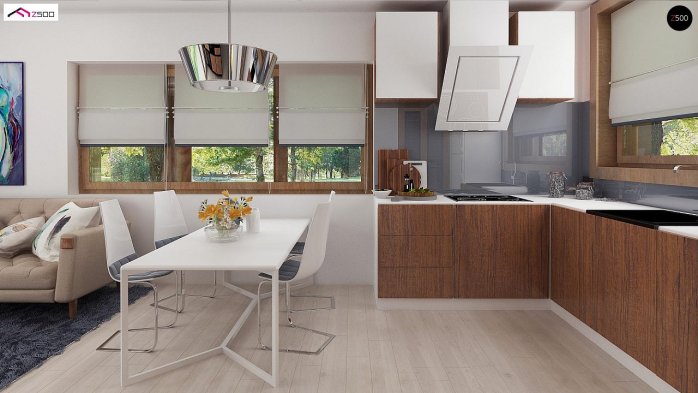 Проєкт будинку U217 - З мансардним поверхом дома в Україні