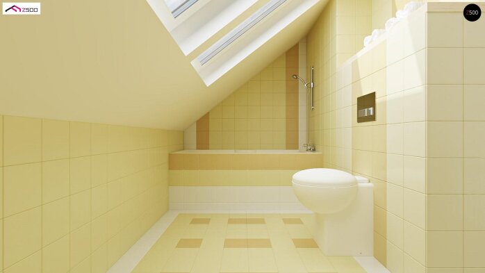 Проєкт будинку U71 - З мансардним поверхом дома в Україні