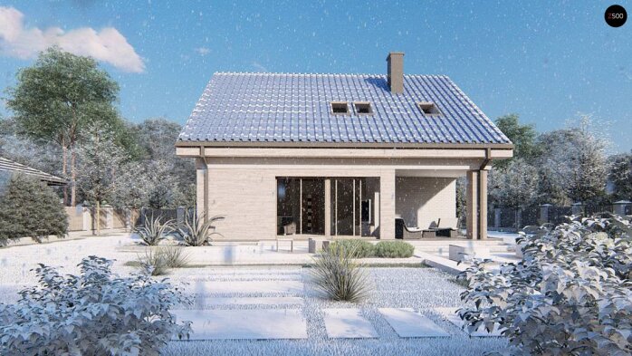 Проєкт будинку U436 - З мансардним поверхом дома в Україні