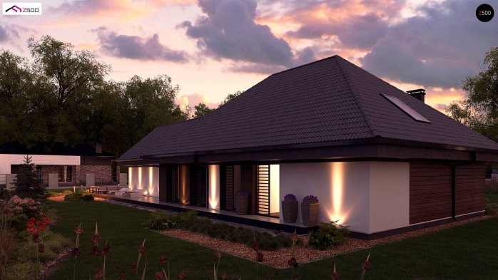 Проєкт будинку U402 B+ - Одноповерхові дома в Україні