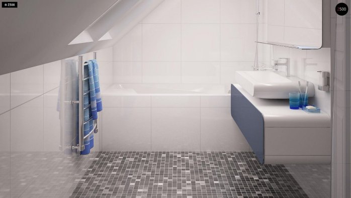 Проєкт будинку U211 GL - З мансардним поверхом дома в Україні