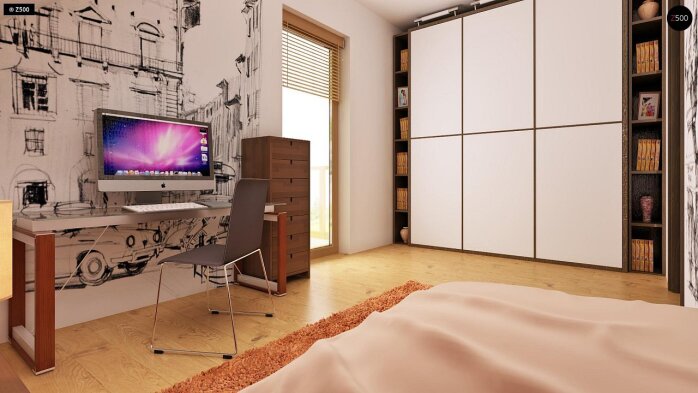 Проєкт будинку u1 k - З мансардним поверхом дома в Україні