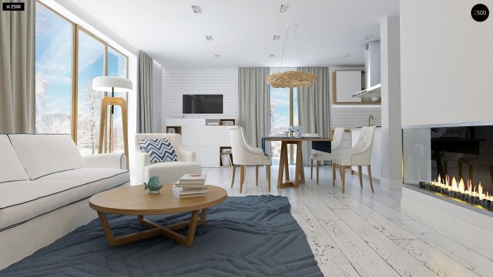 Проект дома U292 - 5 С мансардным этажом дома в Украине