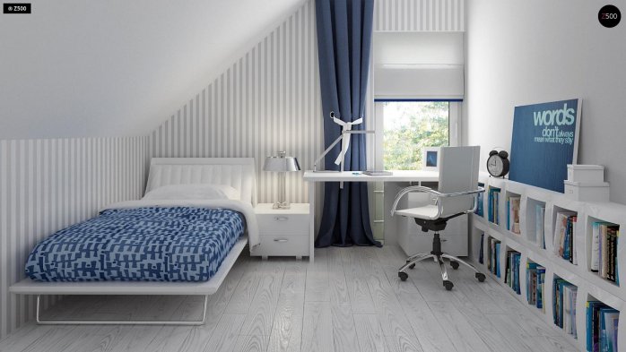 Проєкт будинку U211 GL - З мансардним поверхом дома в Україні