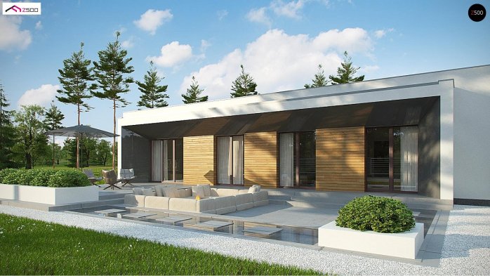 Проєкт будинку Ux135 - Одноповерхові дома в Україні