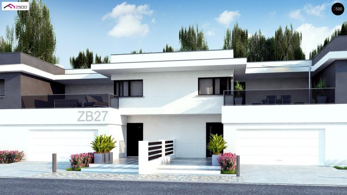 Проект дома Ub27 - 5 Двухэтажные дома в Украине