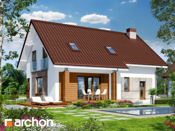 Проект дома Дом в яблонках 6 - 2 С мансардным этажом дома в Украине