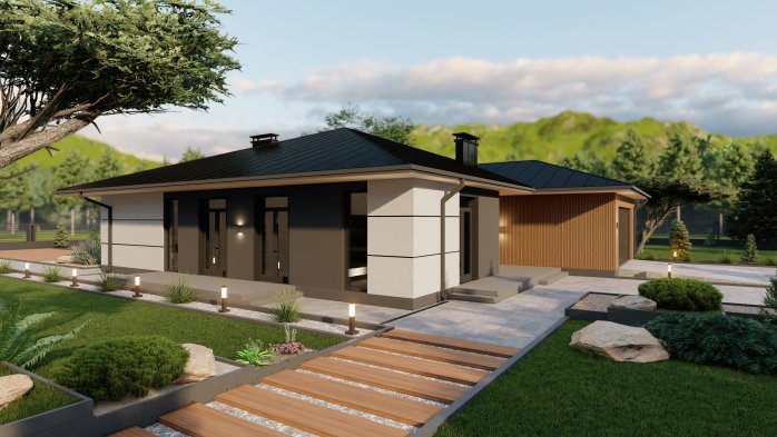 Проект дома DB 40 - 3 Одноэтажные дома в Украине
