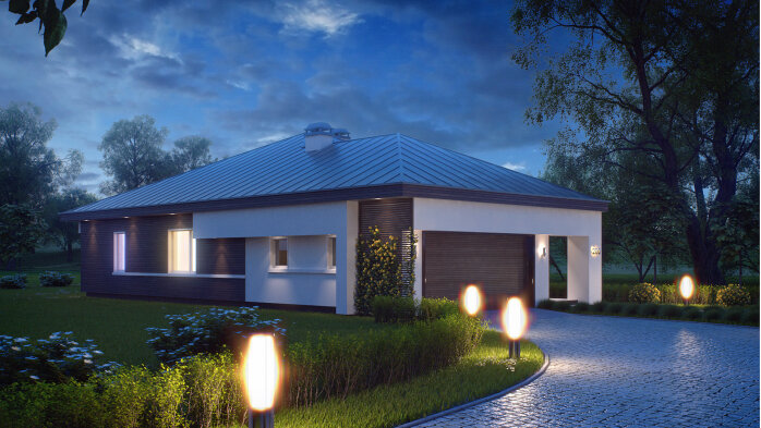 Проєкт будинку U200 v1 - Одноповерхові дома в Україні