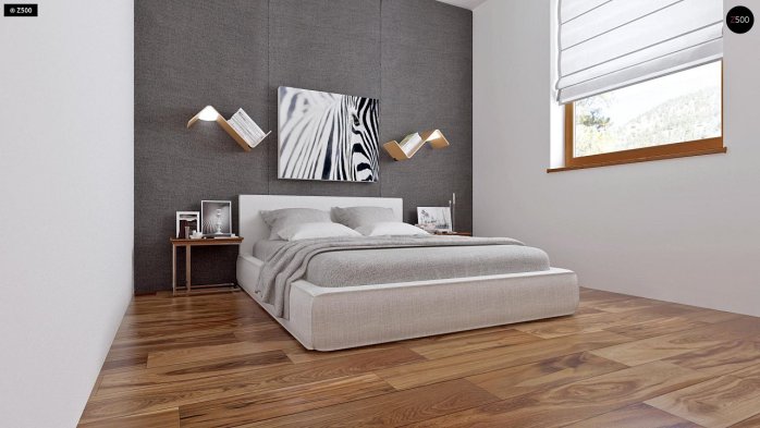 Проект дома U16 D 35 - 9 С мансардным этажом дома в Украине