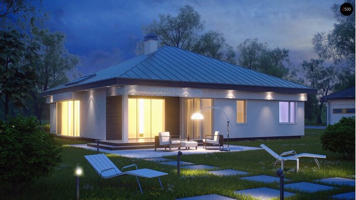 Проєкт будинку U200 - Одноповерхові дома в Україні