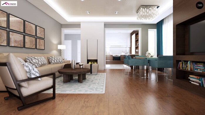 Проєкт будинку U128 - З мансардним поверхом дома в Україні