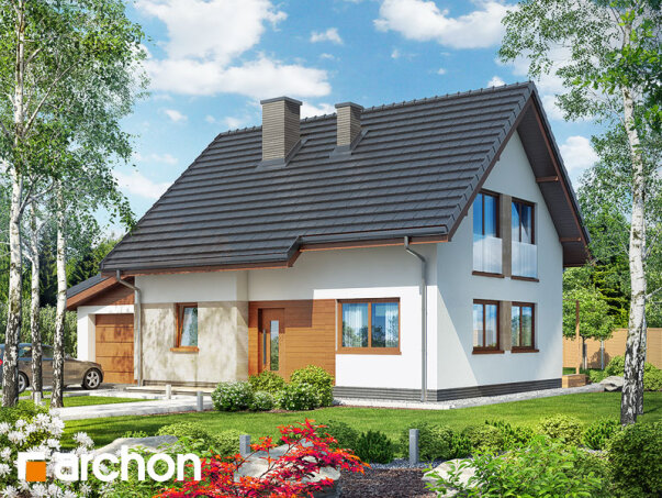 Проект дома Дом в хлорофитуме (ГТ) вер.2 - 1 С мансардным этажом дома в Украине