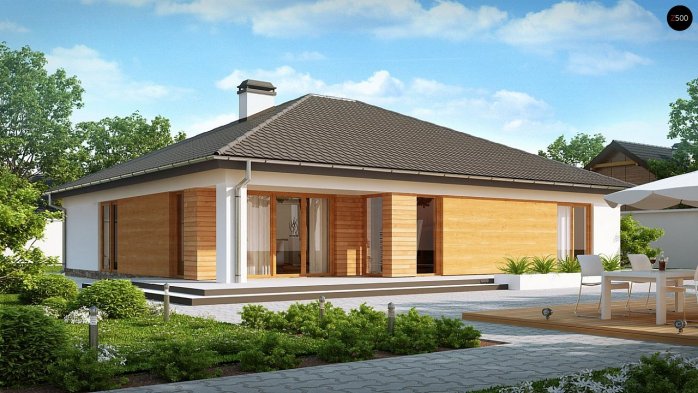 Проект дома U199 v1 - 2 Одноэтажные дома в Украине