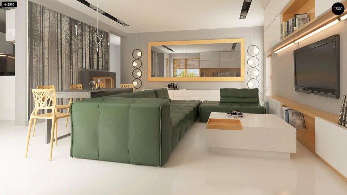 Проект дома Ux49 minus - 3 Одноэтажные дома в Украине