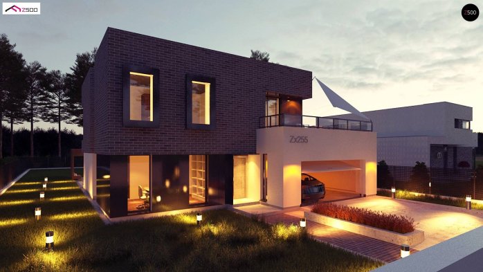 Проєкт будинку Ux255 - Двоповерхові дома в Україні