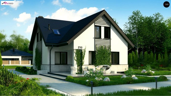 Проект дома U13 - 2 С мансардным этажом дома в Украине