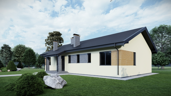 Проект дома DBT 567 - 3 Одноэтажные дома в Украине