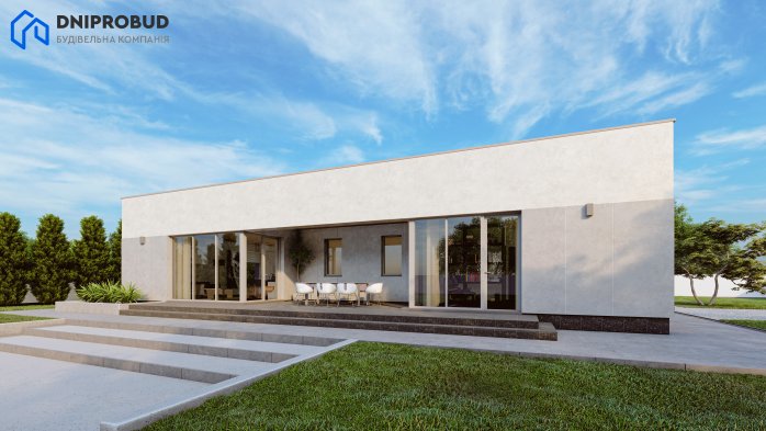 Проєкт будинку DB 55 - Одноповерхові дома в Україні