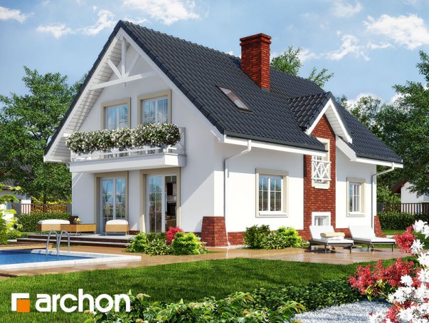 Проект дома Дом в горошке 4 вер.2 - 2 С мансардным этажом дома в Украине