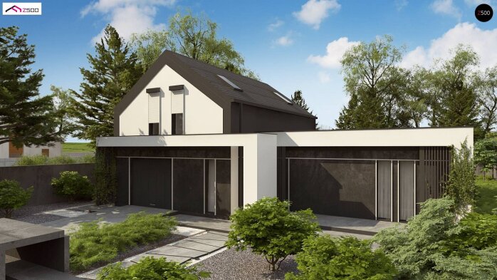 Проєкт будинку U457 - З мансардним поверхом дома в Україні