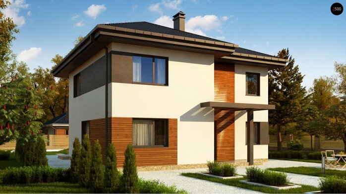 Проєкт будинку Uu1 - Двоповерхові дома в Україні